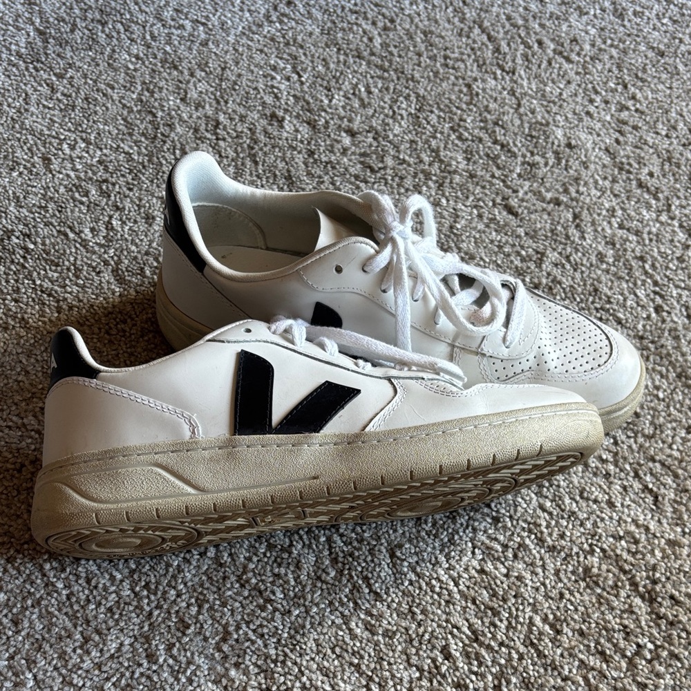 Veja White and Black Sneakers